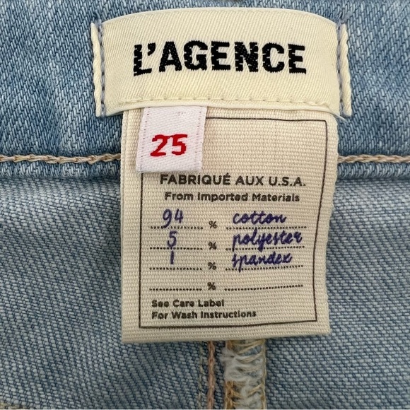 L'AGENCE Sera High Rise Jean Flared Bell Bottom Jeans Blue Cloud Chic Size 25 - Picture 8 of 11